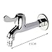 HARPOON Faucet Wall Mounted Washing Machine Taps Balcony Mop Sink Faucet Brass Single Handle Cold Garden G 1/2'' Inch Connection, Chrome
