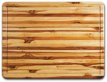 PROTEAK EDGE GRAIN CARVING BOARD WITH JUICE CANAL, 24" X 18" X 1.5"