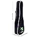 CAHAYA Ukulele Bag 23 inch Ukulele Case Oxford Fabric 0.28inch Thick Sponge Padded Adjustable Shoulder Strap with Coconut tree Pattern Style(Black )