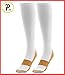 Presadee 15-20 mmHg White Copper Compression Increase Oxygen Circulation Anti-Fatigue Energy Socks  (L/XL)