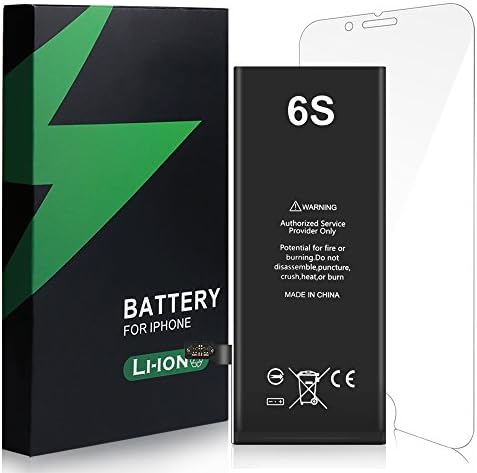 Energy Tech iPhone 6S Battery Replacement Kit 1715mAh Li-Ion with Repair Tool Set Adhesive Stripes and Screen Protector for Model A1633, A1688, A1700