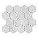 Carrara White Italian (Bianco Carrara) Marble 3 inch Hexagon Mosaic Tile, Honed