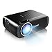 1500 Lumens LCD Mini Projector,LESHP LED Video Projector Home Projector with Free HDMI Support 1080P for Home Cinema Theater TV Laptop Game SD iPad iPhone Android Smartphone,Black