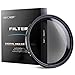 K&F Concept 58mm ND Fader Variable Neutral Density Adjustable ND Filter ND2 to ND400 for Canon 600D EOS M M2 700D 100D 1100D 1200D 650D DSLR Cameras + Lens Cleaning Cloth primary