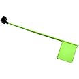 Bright Lime Green Tall Plastic 11in. Alert Office Desk Flag Up Down Function Go Ready Available Open Status Signal Indoor Sign Cubicle Computer (1 Pack)