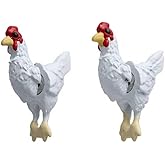 Funny Chicken Earrings - 3D Realistic Mini Chicken Studs, Hen Chickens, Rooster Drop Dangle Earrings