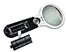 Sunfyre Tek 3 LED Light 2 Lens Hand Held Magnifying Glass (45X and 3X Zoom Magnification) 3-inch and 1-inch lens
