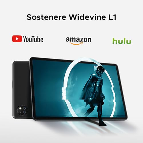 DOOGEETab T10W Android 16 Tablet 10 Pollici, 24 GB RAM + 128 GB ROM (2 TB TF), Tablet con Sim, batteria 8000 mAh, Android 4G LTE/WiFi 5, Doppia fotocamera, Bluetooth 5.0/OTG/Face ID/Type C, Blu