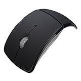 Blansdi 2.4GHz USB Wireless Cordless Optical Mouse Mice For PC Laptop (.Black Foldable)