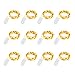 LEDIKON 12 Pack Fairy Lights Battery Operated LED String Lights,Warm White,7.2Ft 20LED Copper Wire String Lights,Waterproof Led Firefly Moon Lights for Wedding Mason Jars Teepee Christmas Decorations