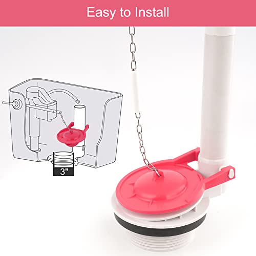 Hibbent 2 Pack Large 3Inch Toilet Flapper Replacement Compatible with