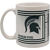 Boelter Brands NCAA 11oz Sublimated Mug Featuring College Logo and Mascot Hero (Michigan State Spartans White), 11oz-Hero-Sub