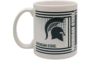 Boelter Brands NCAA 11oz Sublimated Mug Featuring College Logo and Mascot Hero (Michigan State Spartans White), 11oz-Hero-Sub