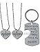 3 piece Dad Daddy Daughter Stole My Heart these girls kids Fathers Day Pendant Necklace Keychain Set