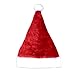 Ugly Sweater Christmas Party Kit - (2) Pack Plush Santa Hats + (2) Pack LED Christmas Necklace (Red Santa Hat + Necklace)