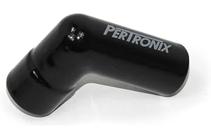 Pertronix 8561Ht-1 Black Ceramic Spark Plug Boot 90 Degree Includes Plug and Wire Bushings, Stainless Steel Spark Plug Termin