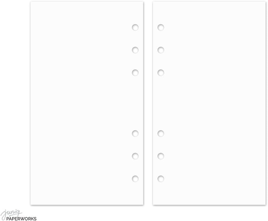 50&nbsp;Sheets&nbsp;&ndash;&nbsp;approx. 95 x 171 mm Personal Journal Blank Pages for Ring Planner