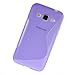 Galaxy Core Prime Case,COOLKE [Purple] Stylish Lines Design Silicone Case Soft Protecting Cover for Samsung Galaxy Core Prime SM-G3606