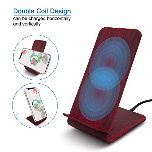 Omio Wooden Wireless Charger Stand 15W Fast Wireless Charger