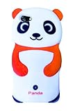 HHI Silicone Skin Case for iPhone 5 and iPhone 5S - Orange Panda (Package include a HandHelditems Sketch Stylus Pen)