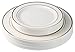 Exquisite 40 Gold Line Plastic Plates (20-dinner 20-dessert) Set Premium Heavyweight Plastic Wedding Like China…
