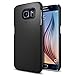 Spigen Thin Fit Galaxy S6 Case with SF Coated Non Slip Matte Surface for Excellent Grip for Galaxy S6 2015 - Smooth Black