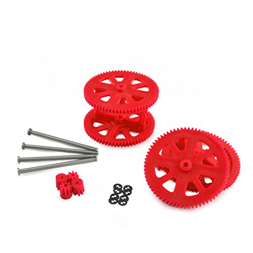 Parrot AR Drone 2.0 & Power Edition Replacement Motor Gears and Shaft / Repair Parts Kit / Upgrade Gears (Red) by Geekria