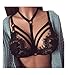 Hemlock Elastic Bandage Bra, Women Lace Lingerie Strap Bralette Bustier Top (S, Black)
