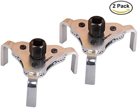 Adjustable Oil Filter Wrench By Yinat, 2pcs Adjustable 3 Jaw Oil Filter Wrench Tool for Cars Trucks Heavy Duty Oil Filters Fit Diameter from 54-116mm (2 1/8" Inch - 4 1/2" Inches) Fits ⅜ And ½" Drive