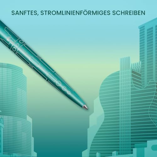 Jotter Kugelschreiber | Special Edition | Miami-Türkis mit Chrome-Zierteilen | Mittlere Spitze | Blaue Tinte | Geschenkbox