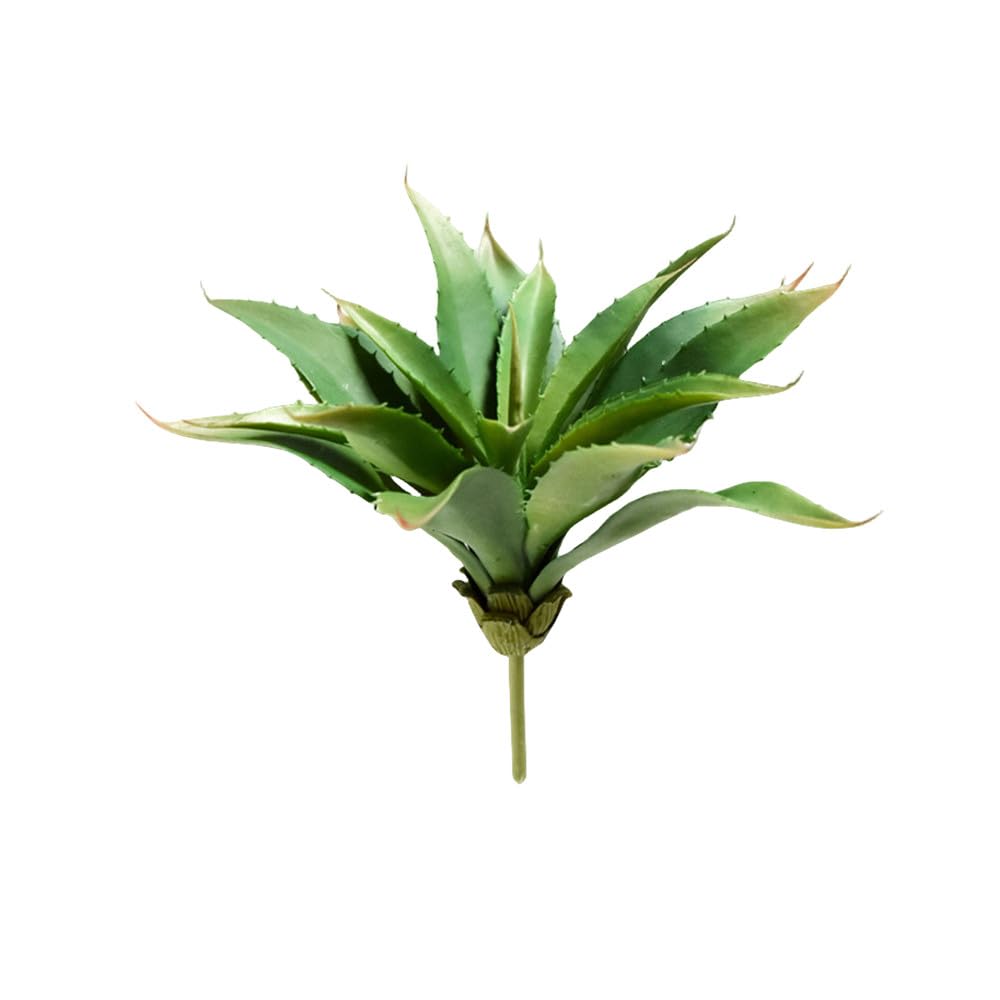 XZJMY Fake Succulents,12.6Inch Large Faux Aloe Plants Artificial,Decorative Artificial Plants Indoor for DIY Bedroom, Bathroom, Home Decor,Garden Arrangement Office Decoration (Green, 1)