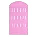 Supertech Jewelry Hanging Organiser 32 Pockets 18 Hook and Loops Double-Sided Jewellery Earrings Necklace Wardrobe Storage Organiser Accessory Holder Storage Bag,Pink