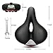 Comfort Bike Seat - Inofia Professional Bicycle Saddle, GEL Memory Foam, Dual Shock Absorbing Ball, LED Taillight, Waterproof Artificial Leather BONUS Wrench and Clamp
