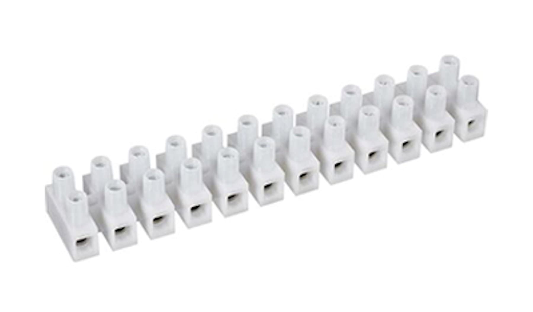 White terminal block 12 poles 3A - 4 mm2 U-shape 380V 10pcs
