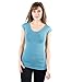 zhAjh Womens Basic Cotton Spandex Scoopneck Cap Sleeve Tee T Shirt