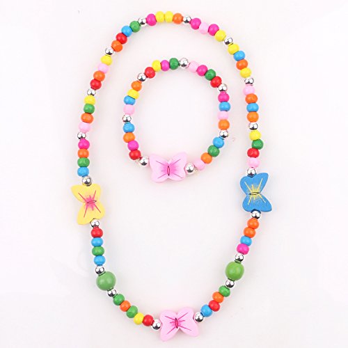 Kids Jewelry Colorful Bead Candy Fashion Jewelry Necklace Bracelet Set