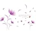 Kaimao Purple Flower in The Wind Wall Stickers Art Decal Murals Removable Wallpapers for Home Decoration