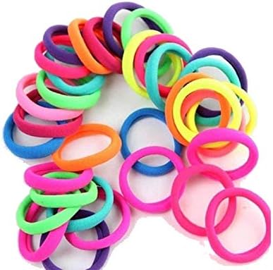 Owncreation 50 Pieces Cute Elastic Hair Bands for Girl Women High Elastic Rubber Ponytail Holders Hair Bands Hair- Multicolor for Girls/Woman