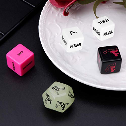 Funny and Romantic Role Playing Dice Game Set of 6,Novelty Gift for Honeymoon bacherette Party,Him and Her, Bridal Shower, Groom Roast,Newlyweds, Wedding, Anniversary, Marriage New 2019