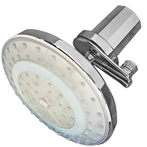 Pure Blue H2O Rain Garden LED Showerhead and Shower Filtration System