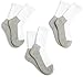 Stride Rite Boys 2-7 Comfort Seam Three Pack Cushion Crew Socks, White With Grey Foot, 7-8.5