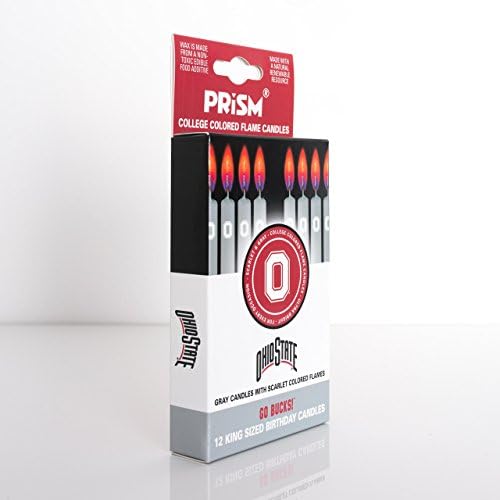 College Color Flame Birthday Candles - Ohio State University