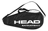 HEAD Racquetball Deluxe Coverbag - Racket Carrying Bag w/Accessory Compartment & Adjustable Shoulder Strap