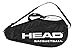 HEAD Racquetball Deluxe Coverbag - Racket Carrying Bag with Accessory Compartment & Adjustable Shoulder Strap, Black
