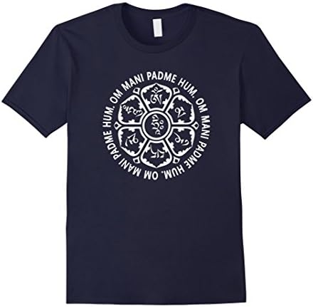 Men's Om Mani Padme Hum Mantra t-shirt for women men or youth XL Navy