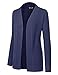 BH B.I.L.Y USA Women's Open Front Long Sleeve Classic Knit Cardigan Navy 3X-Large