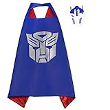Whoopgifts Optimus Prime Costumes Superhero Satin Cape with Felt Mask for Kids Birthdays Party Favors, Cosplay Dress up