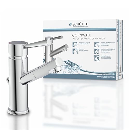 SCHUETTE Cornwall Bathroom Sink Tap High Pressure Chrome