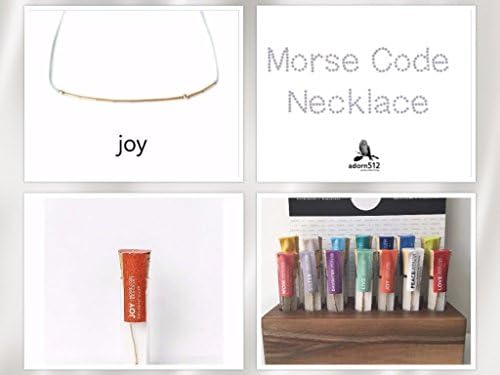 Joy Morse Code Necklace Handmade 14K Gold Filled Beads Spell Joy Artisan Morse Code Jewelry Gift