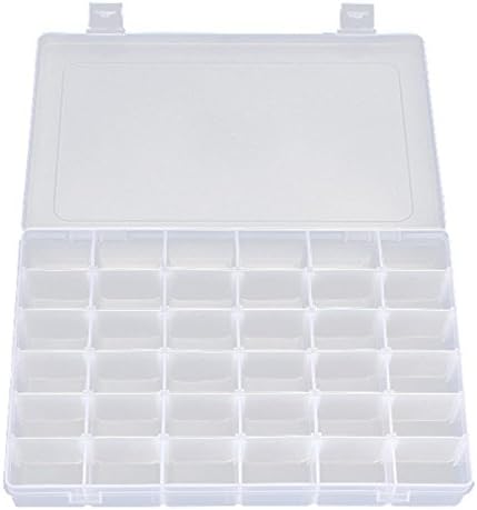Clear Adjustable Hard Plastic 36 Components Earrings Jewelry Organizer Storage Box Holder (36 Slot)